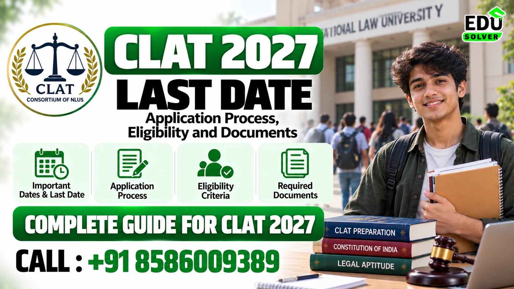 CLAT 2027 Last Date: Application Process, Eligibility and Documents